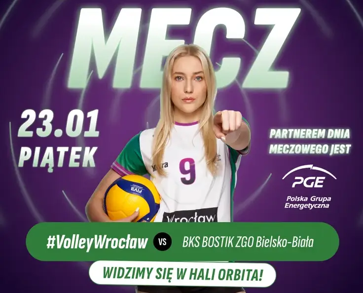 Mecz siatkówki kobiet Hala Orbita Wrocław 23.01.2026